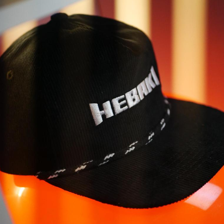 Topi Rope Hat Six Panel Hebaki Bordired Original Hitam