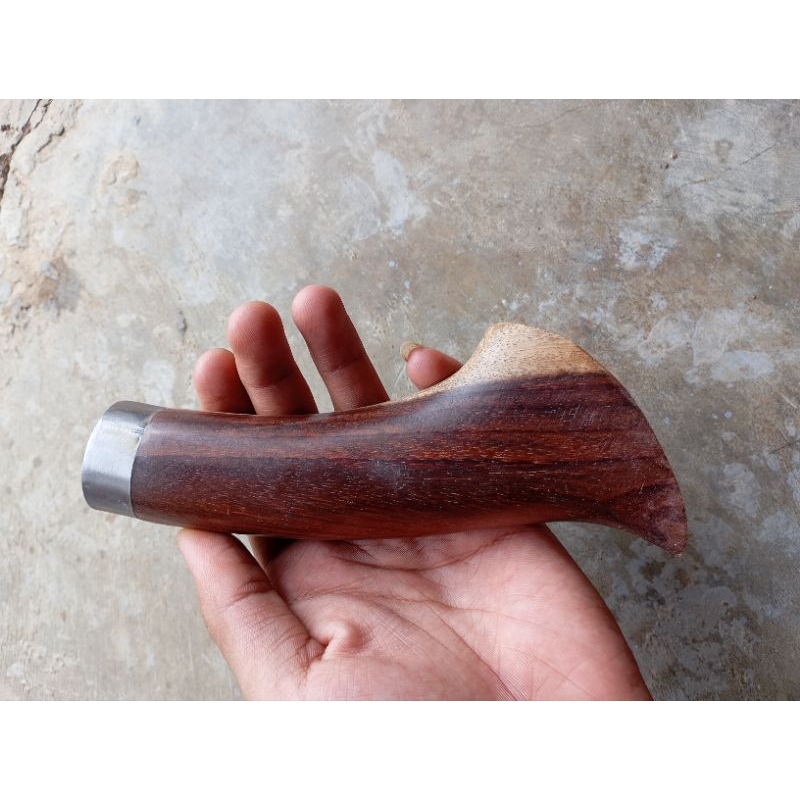 gagang golok kayu snokeling belang motif mutu