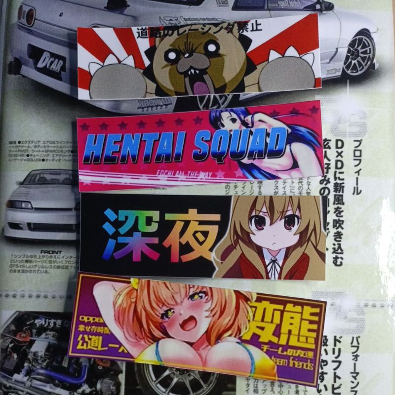 sticker jdm anime waifu