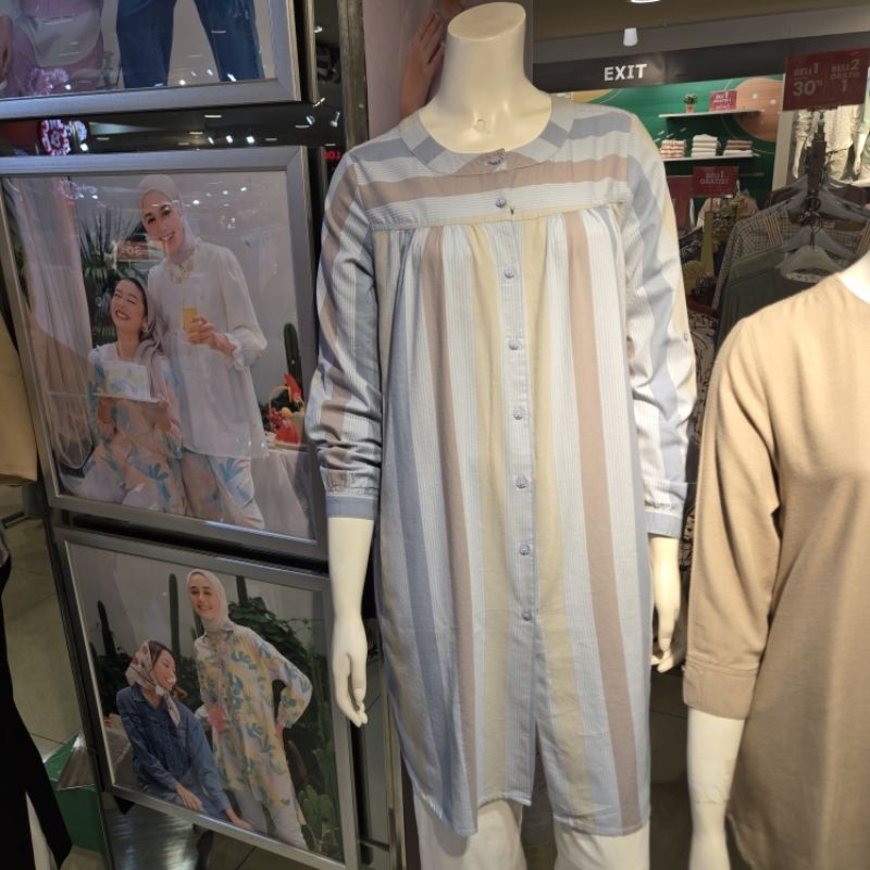 Corniche nevara tunik wanita motif stripe super cute S-XL