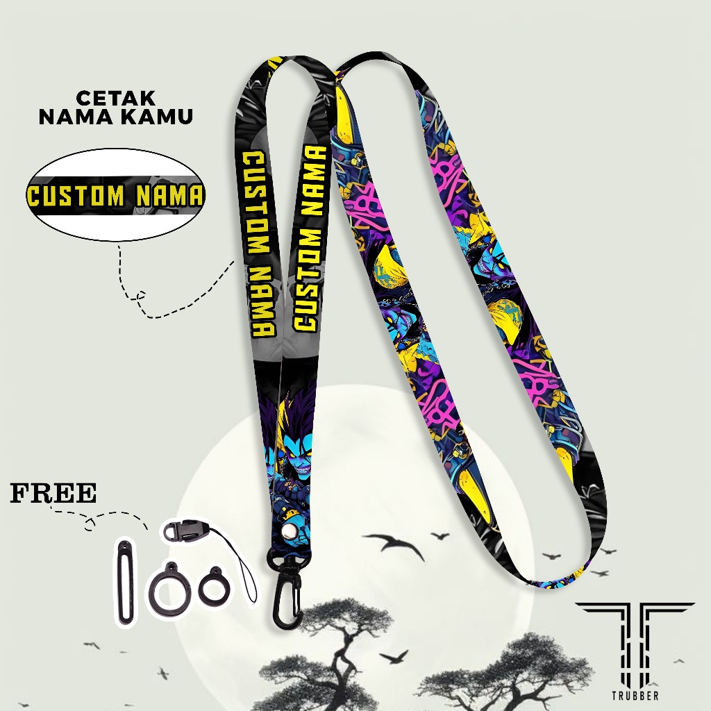 

Lanyard Custom Nama - Bisa Satuan dan Tambah Nama - Gantungan Hp Tali Name Tag 2 Sisi Aesthetic