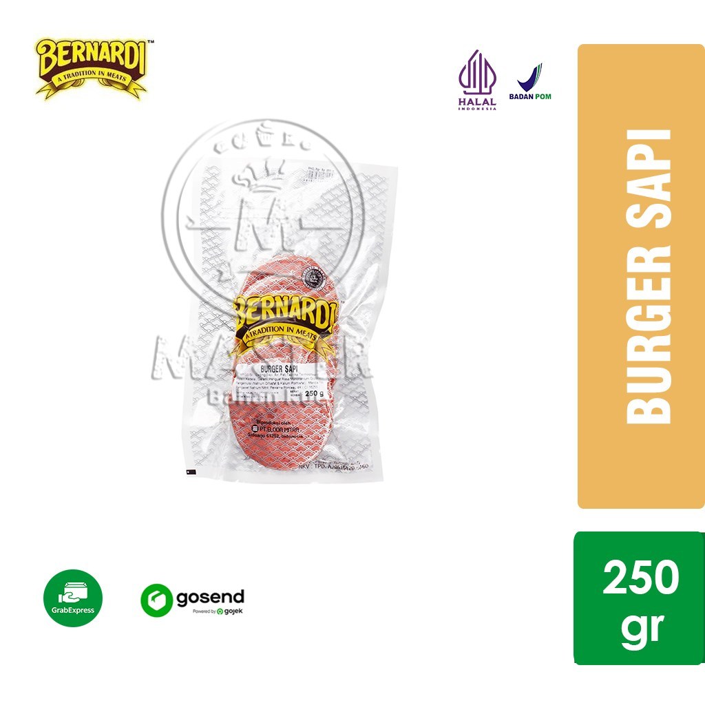 

Bernardi Burger Sapi 250gr [KHUSUS INSTANT]