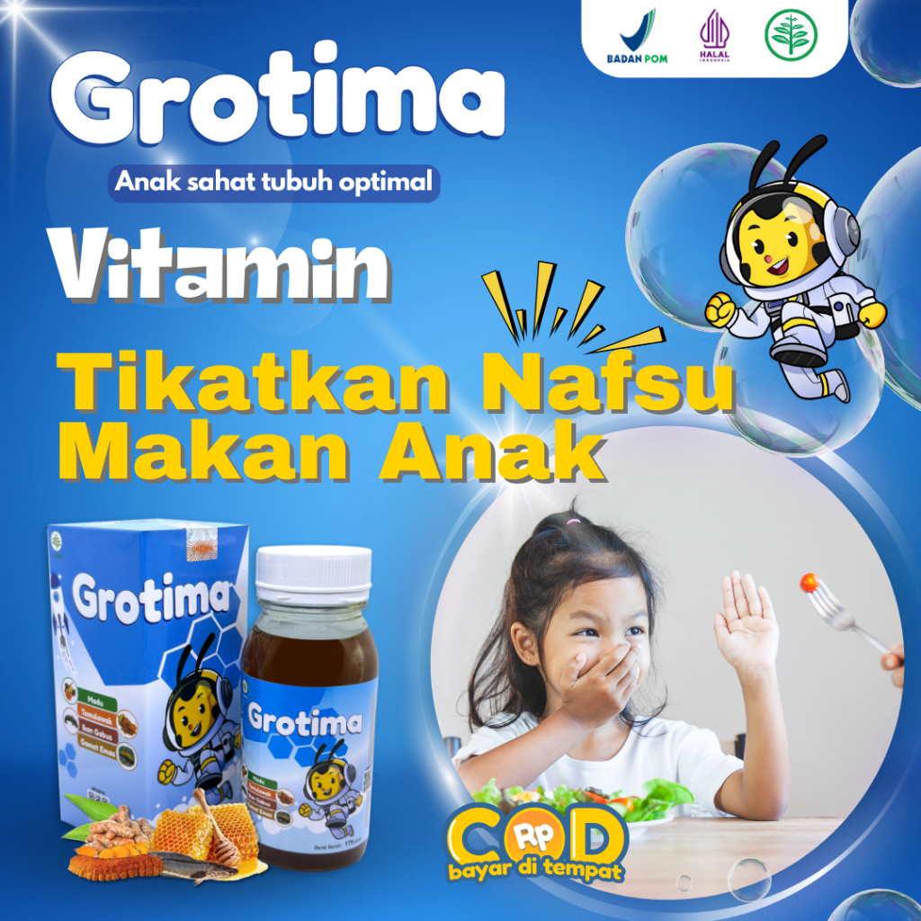 Grotima Vitamin Nafsu Makan Anak Vitamin Tikatkan Nafsu Makan Anak 175Ml