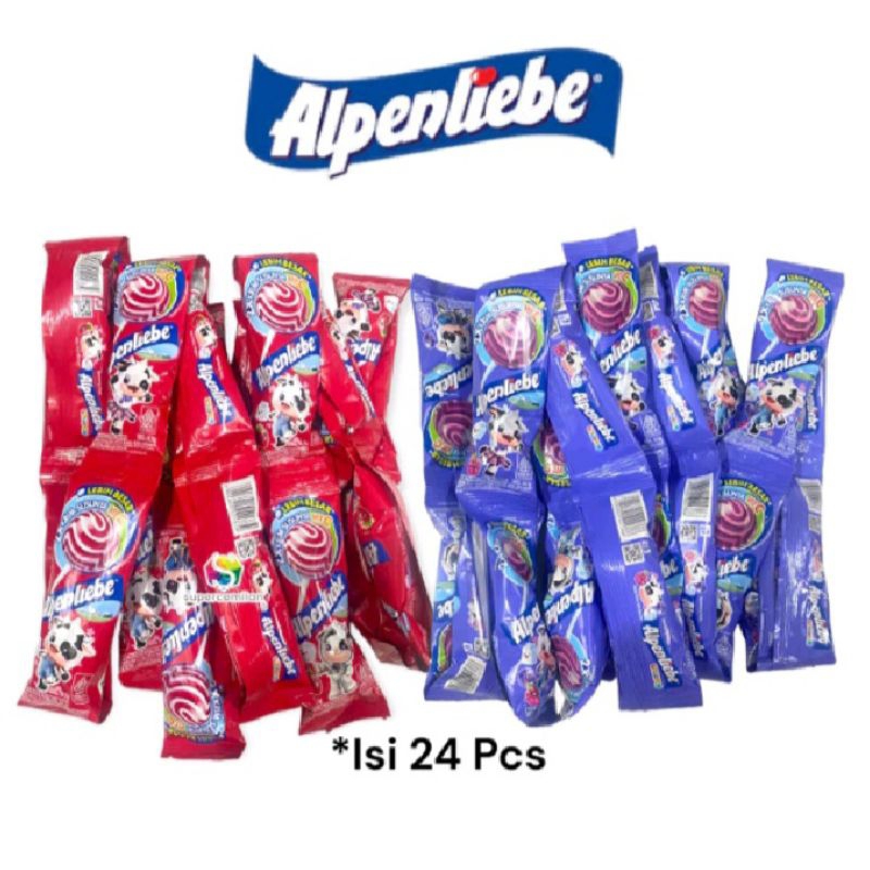 

( 1 pack isi 24 pcs ) ALPENLIEBE PERMEN LOLIPOP RENCENG isi 24 PCS