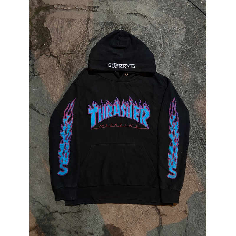 hoodie thrasher x supreme
