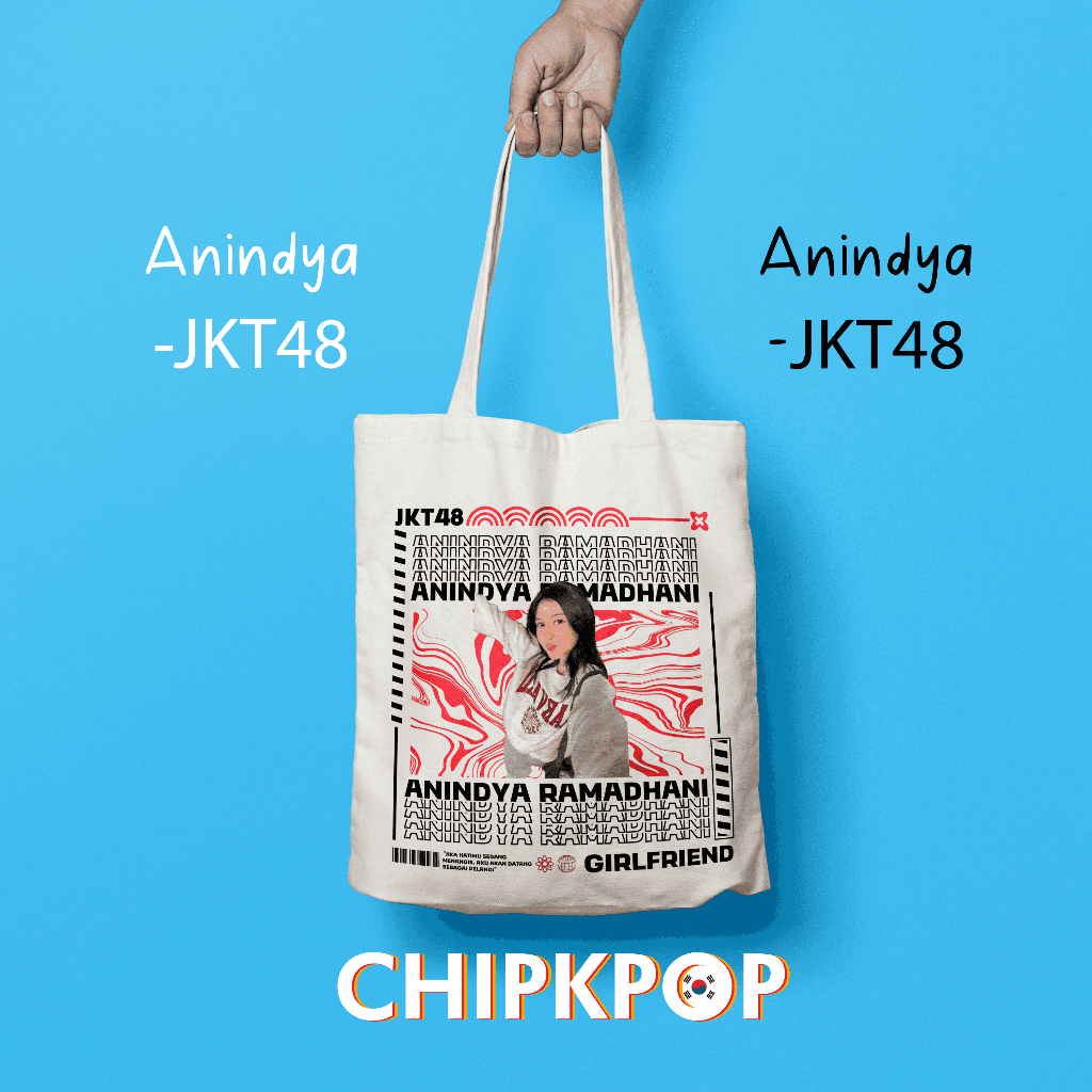 [PAKET SET ANINDYA] [JKT48] I TOTEBAG OSHI ANINDYA JKT 48 FANMADE BISA COD | JKT48 ANIN I TOTEBAG JK