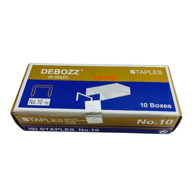 

Isi Straples Streples Debozz DB-10G No.10 Kecil (1 Pak isi 10 box)