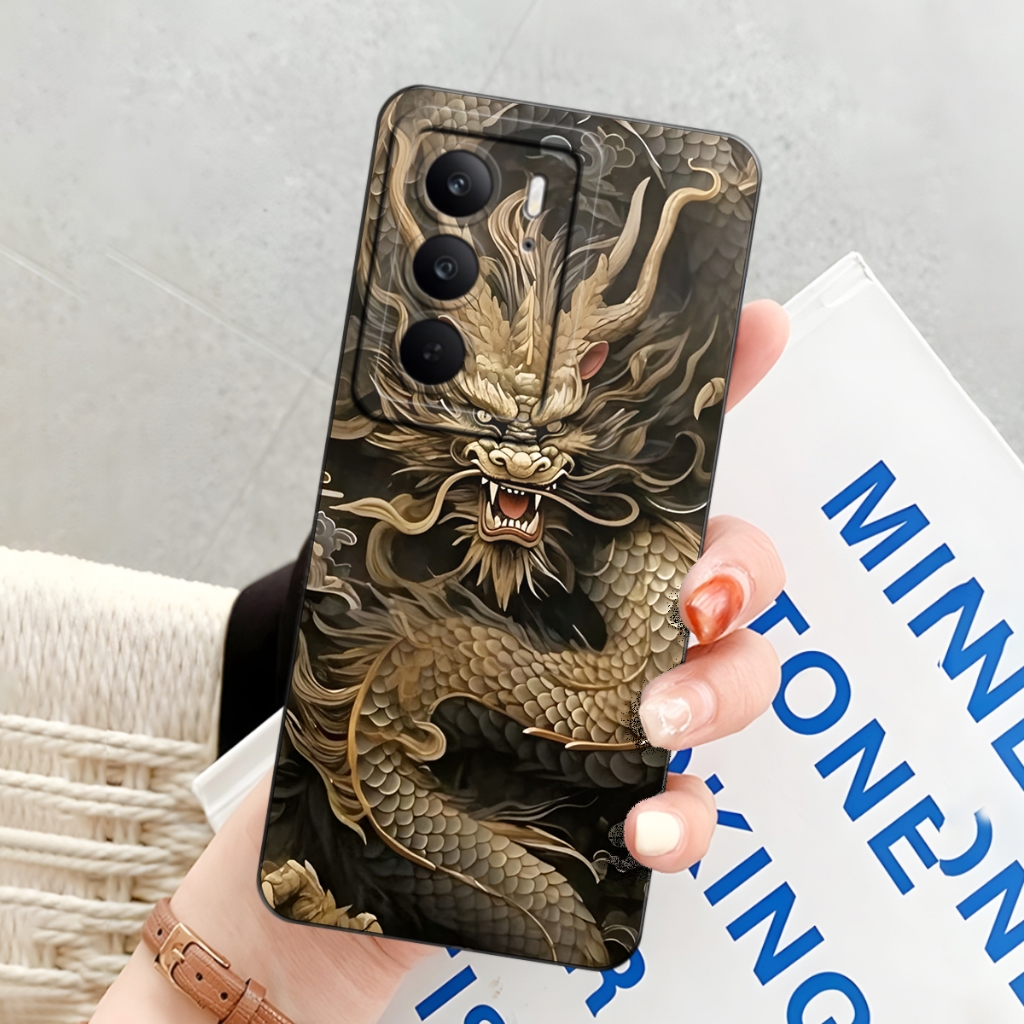 CLEAR CASE -Casing HP Realme C75 Terbaru 2024 Case Fusion Pro Camera Motif Dragon Softcase Maracon C