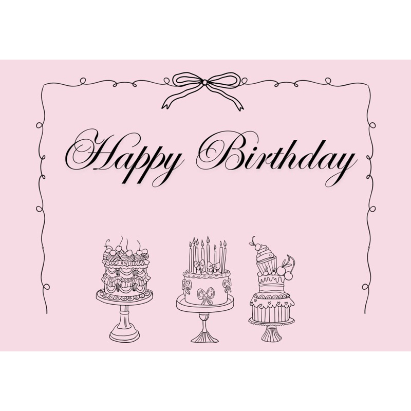 

Kartu Ucapan / Kartu Ulang Tahun / Blank Card - Pink Bow