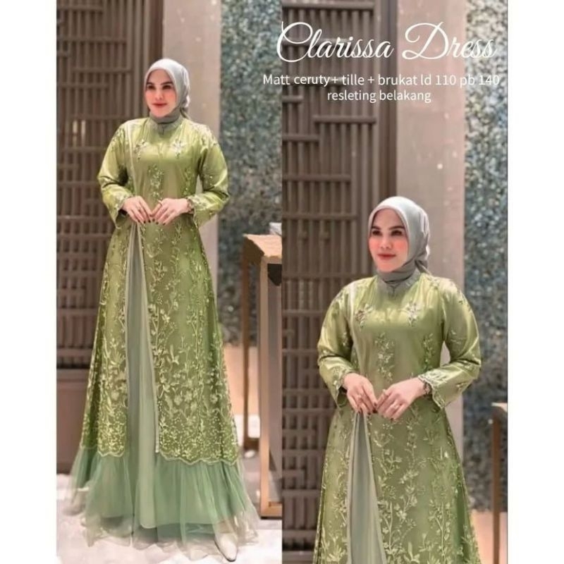DRESS MUSLIM, Fashion Muslim, baju wanita, dress, gamis, Baju gamis, fashion wanita, Clarissa Dress