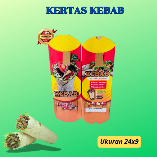 

PROMO Kemasan Bungkus Kebab Murah || Kertas Dus Kebab isi 100 pcs