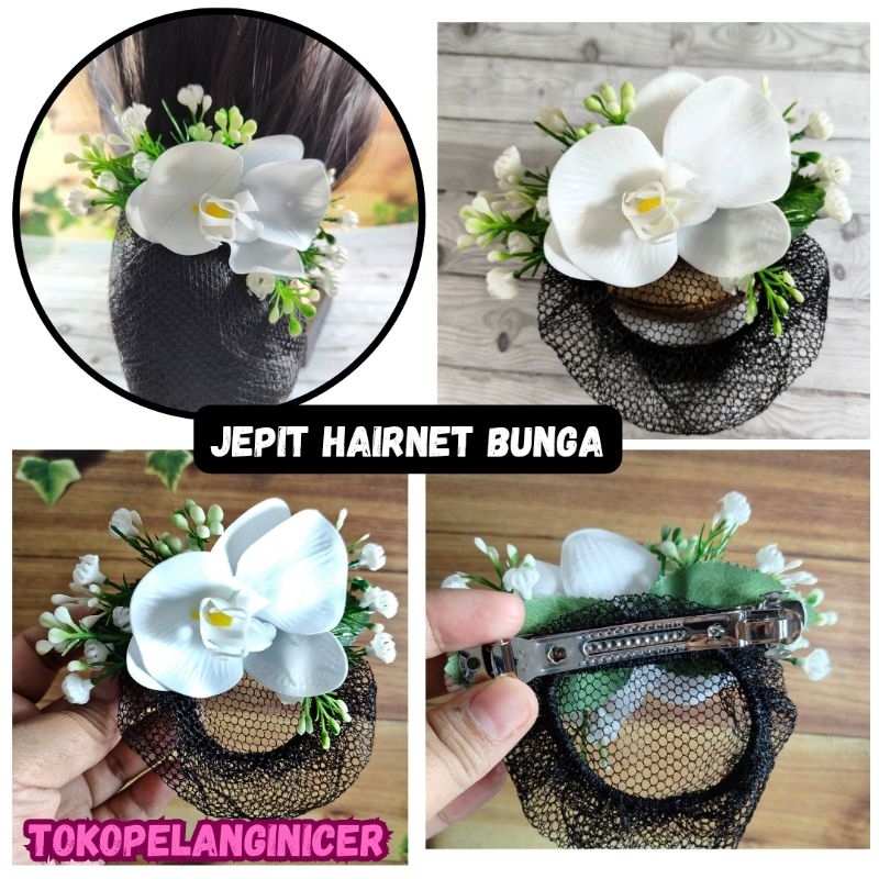Hair Clip Orchid Korea- JEPIT RAMBUT HARNET ANGGREK - HIASAN RAMBUT SANGGUL BUNGA - CEPOL ANGGREK