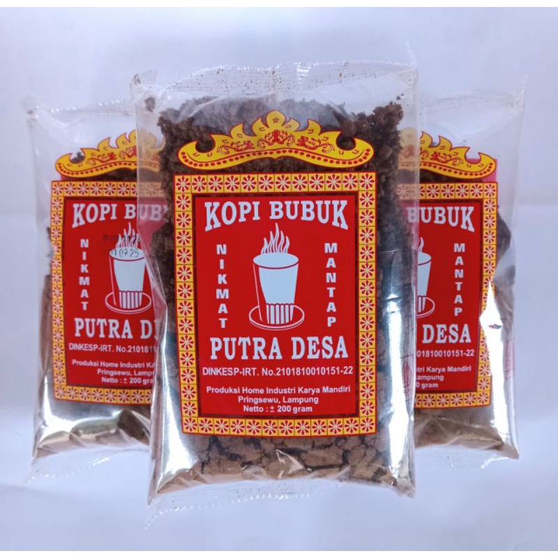 

Kopi Bubuk Putra Desa 200gr - Kopi Robusta asli Lampung