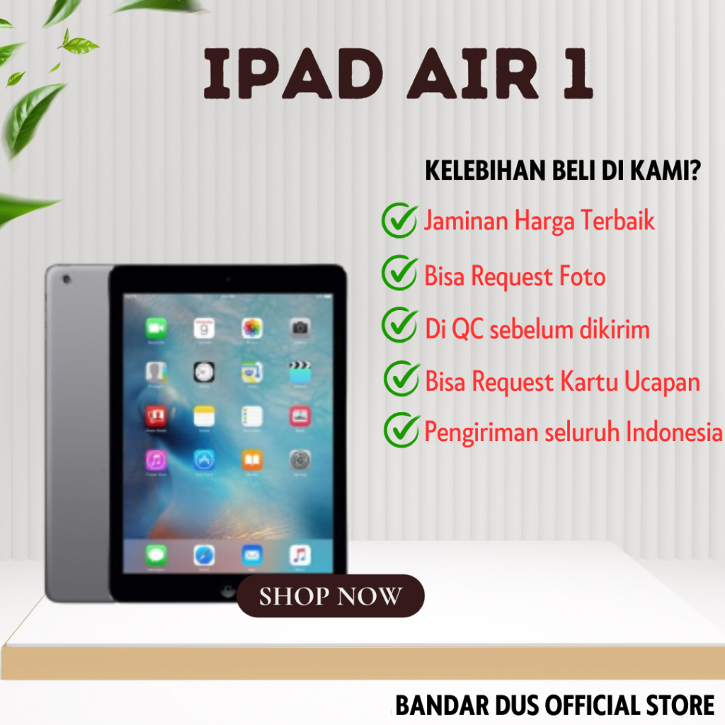 iPad Air 1 32GB 64GB 128GB Wifi Cellular Second Original Fullset