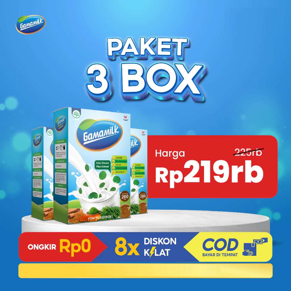 

Gamamilk - Susu Etawa Solusi Untuk Nyeri Sendi, Asam Urat, Sesak Nafas dan Asam Lambung 3 BOX