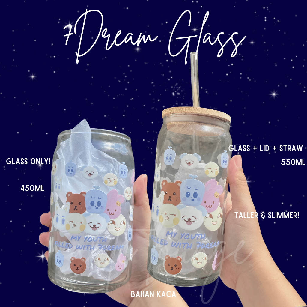 Gelas NCT DREAM 7Dream Glass KPop 500mL Kado Kpop NCT Dream