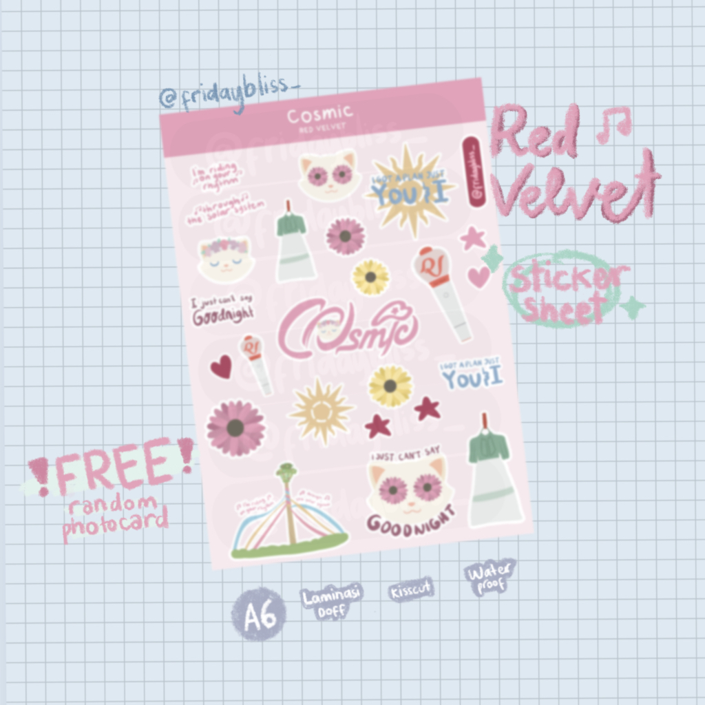 

STICKER SHEET REDVELVET - COSMIC