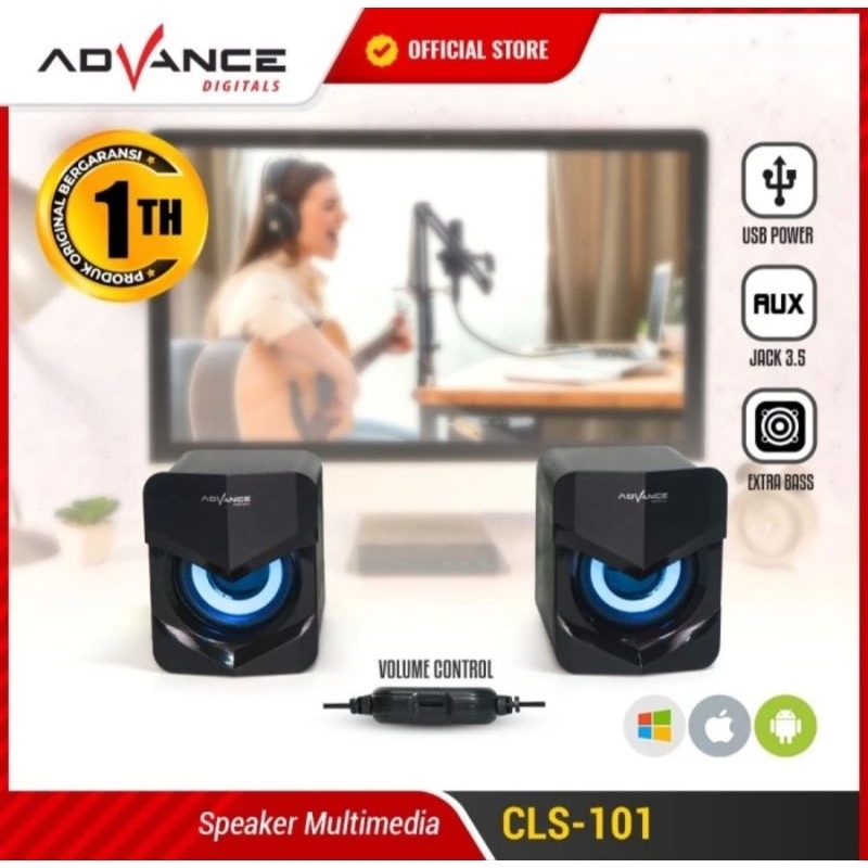 Speaker Multimedia Advance CLS-101/Speaker Laptop Komputer Advance CLS101 ORI