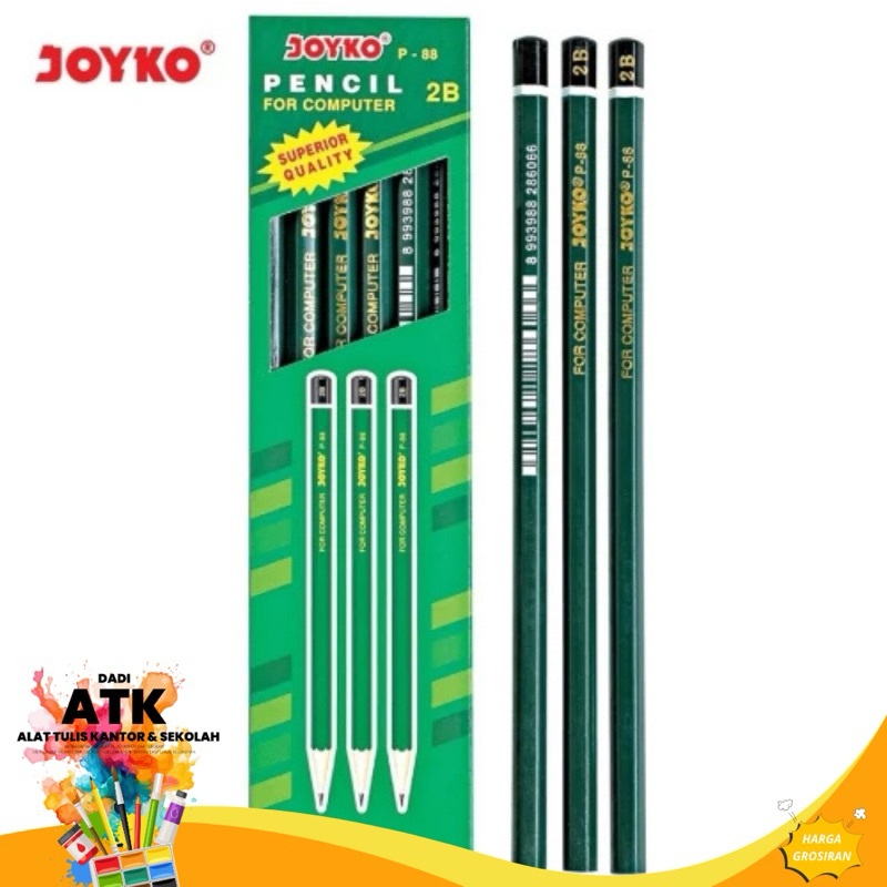 

Pensil 2B Joyko P-88 – Pensil Kayu Ujung Runcing, Cocok untuk Ujian & Menggambar jumlah 2 box