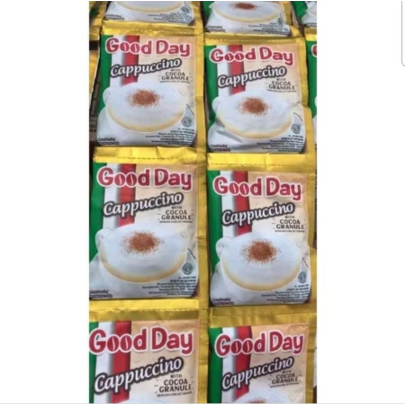 

KOPI GOOD DAY CAPPUCCINO 25 GR SATU RENCENG ISI 10 PCS