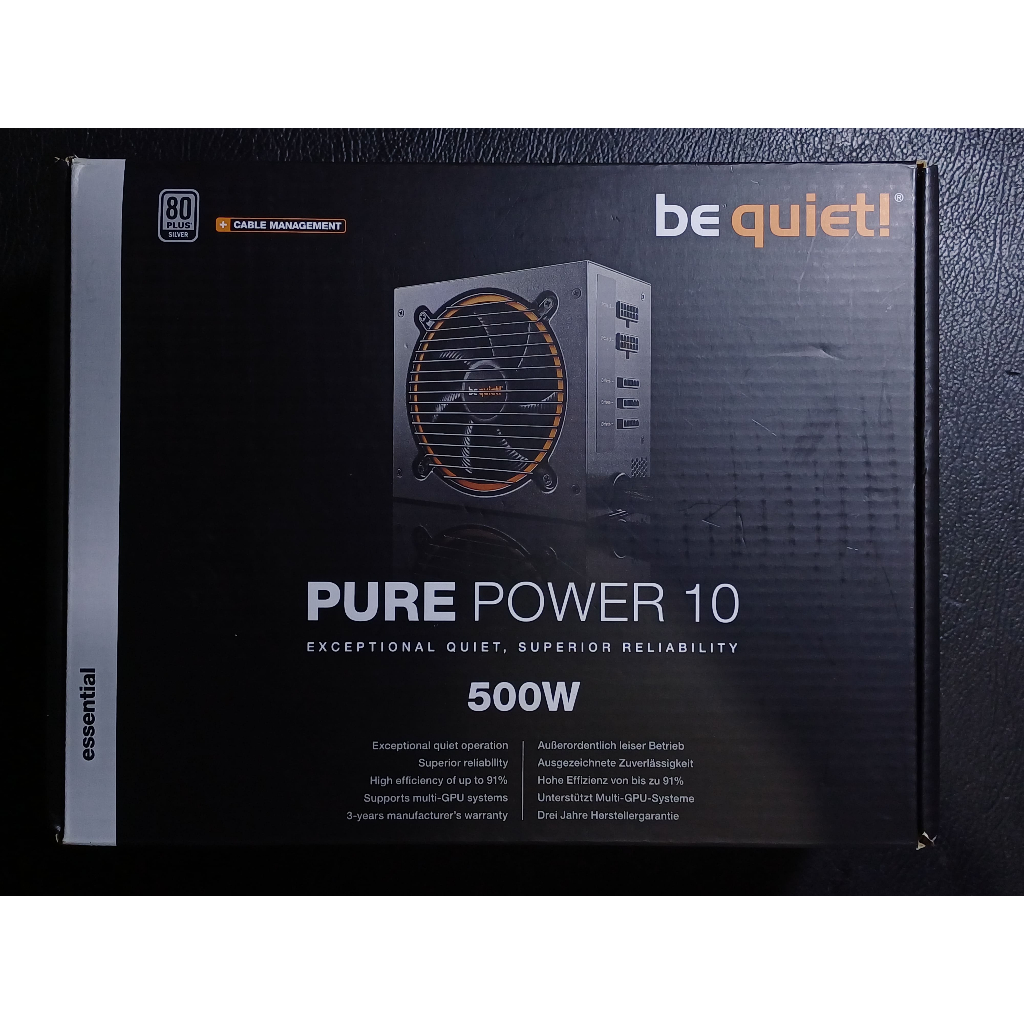 PSU POWERSUPPLY BEQUIET PURE POWER 10 SEMI MODULAR 80+ SILVER FULLSET SECOND