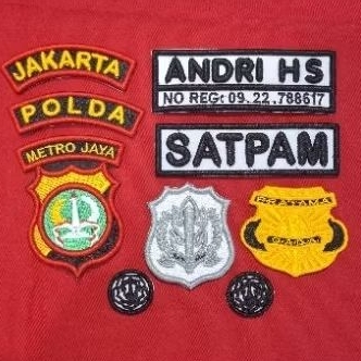 Bordir Timbul Satpam Bordir Timbul Security