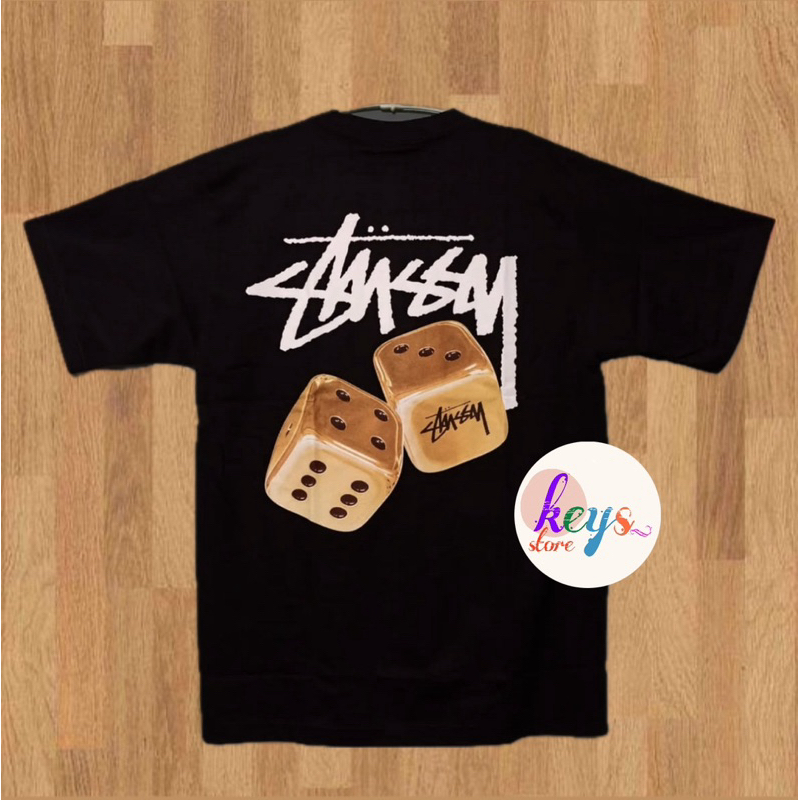(FREE PAPPER BAG) KAOS STUSSY DADU TSHIRT STUSSY PREMIUM MIROR