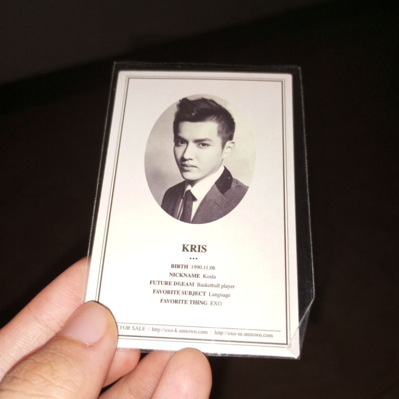 PHOTOCARD OFFICIAL KRIS WU EXO