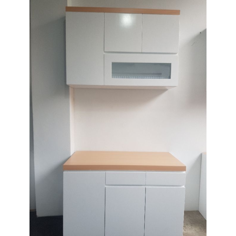 kitchen set atas 120x35x80 dan kitchen set bawah top table lapis hpl