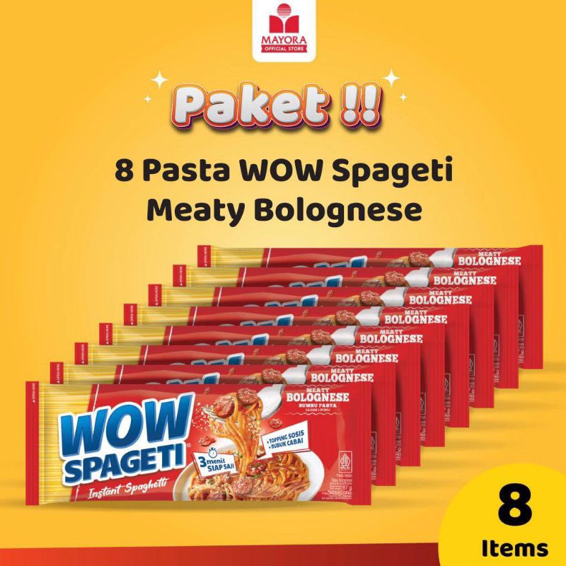 

Mayora WOW Spagetti Meaty Bolognese 8 Item