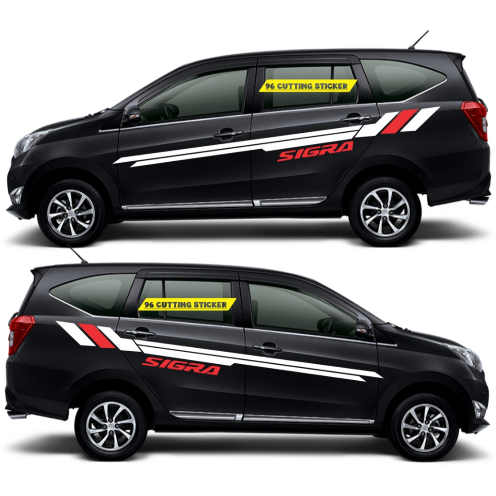 SIGRA Stiker Cutting mobil SIGRA sticker variasi body samping mobil sigra