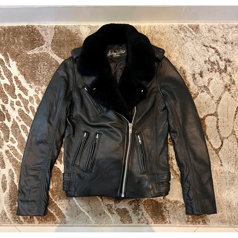 Jaket Kulit Leather Jacket Ramones Cewek Ladies Biker  Keren Tebel Branded Second Preloved