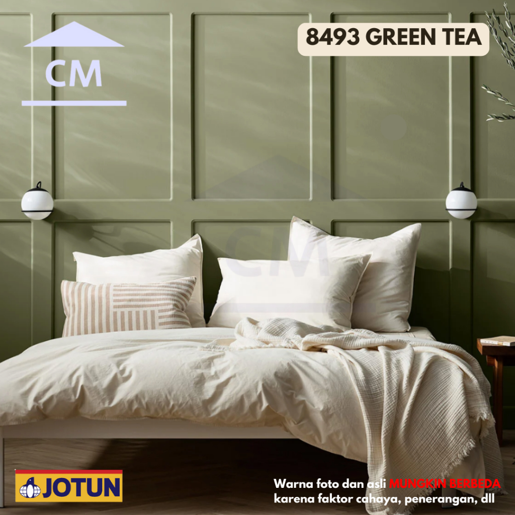 JOTUN 8493 Green Tea (KEMASAN GALON) - Cat Tembok Exterior dan Interior Jotun (WARNA HIJAU SAGE JOTU