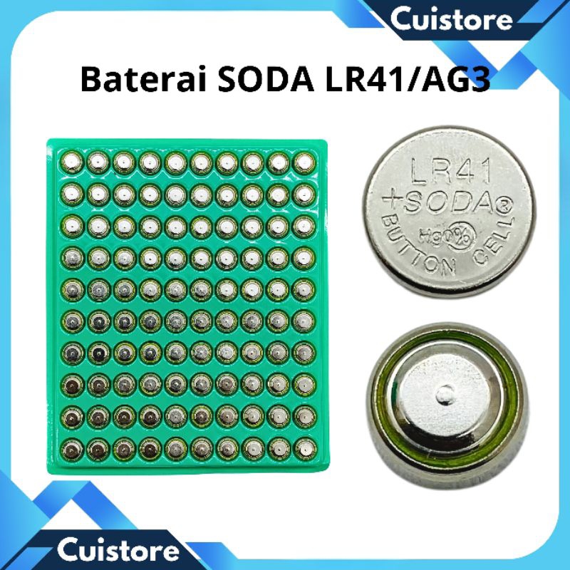 Baterai Kancing Tatakan LR41/AG3 Isi 100 Pertatak