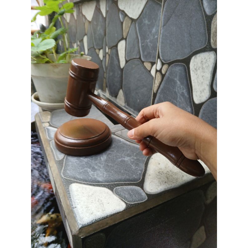 

Palu Sidang Kayu 1 Set / Palu Hakim - bdg coklat