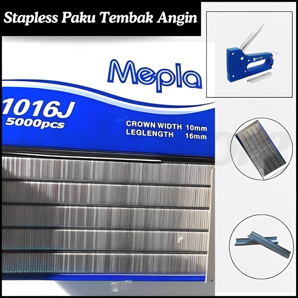 ISI STAPLES TEMBAK ANGIN 1006J MEPLA / PAKU TEMBAK ANGIN