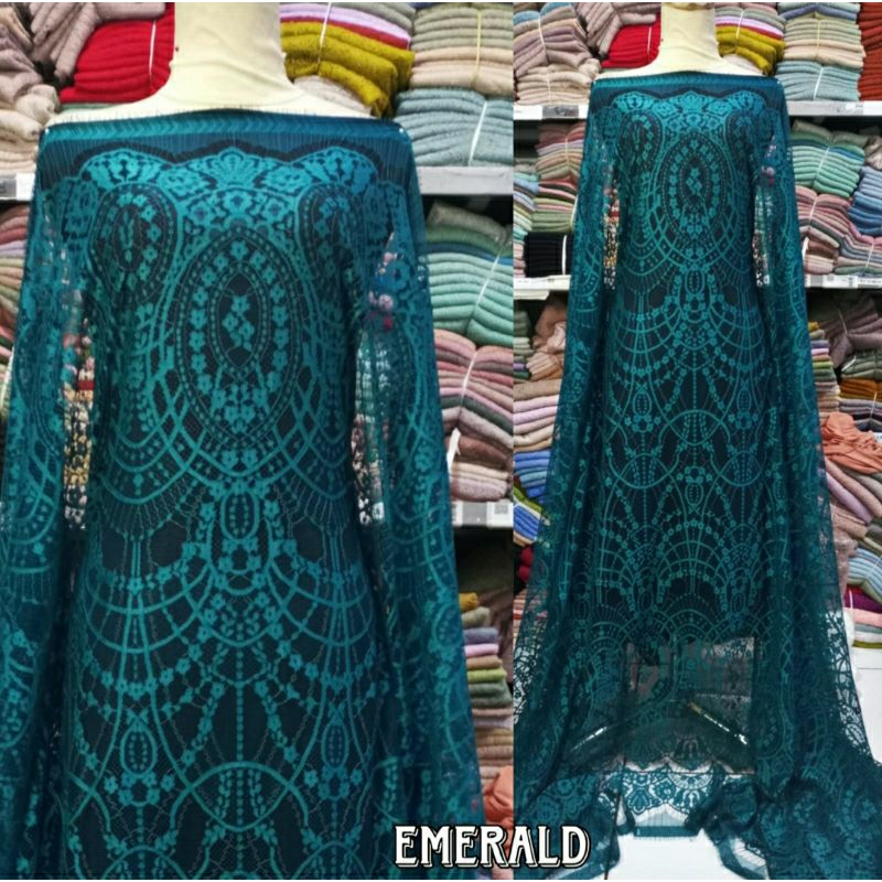 Brokat semi prancis/ Harga per potong/Kain brokat santily/COD Brokat mewah/Bahan kebaya