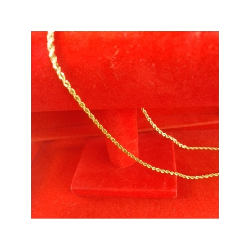 TK777 Kalung Titanium Tambang Sedang Warna Gold