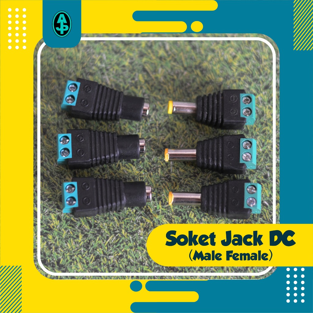 Jack DC Male dan Female Soket lampu