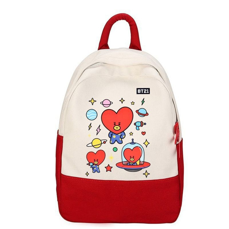 Tas Ransel Gendong  Anak Perempuan Style Korea BT21 Tas Sekolah BTS Fashion Kids Backpack Original O