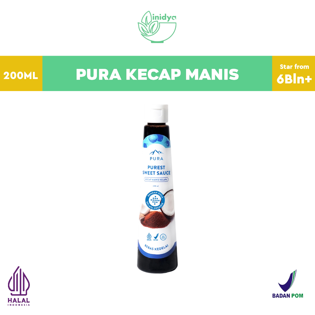 

Pura Kecap Manis 200ml - Kecap Rendah Gula Organik Kecap Manis Kelapa Rendah Kalori Kecap Sehat Pures Sweet Sauce