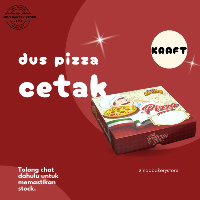 

Dus Pizza Cetak | Ukuran 20x20, 22x22, 25x25 | Per 1 lembar