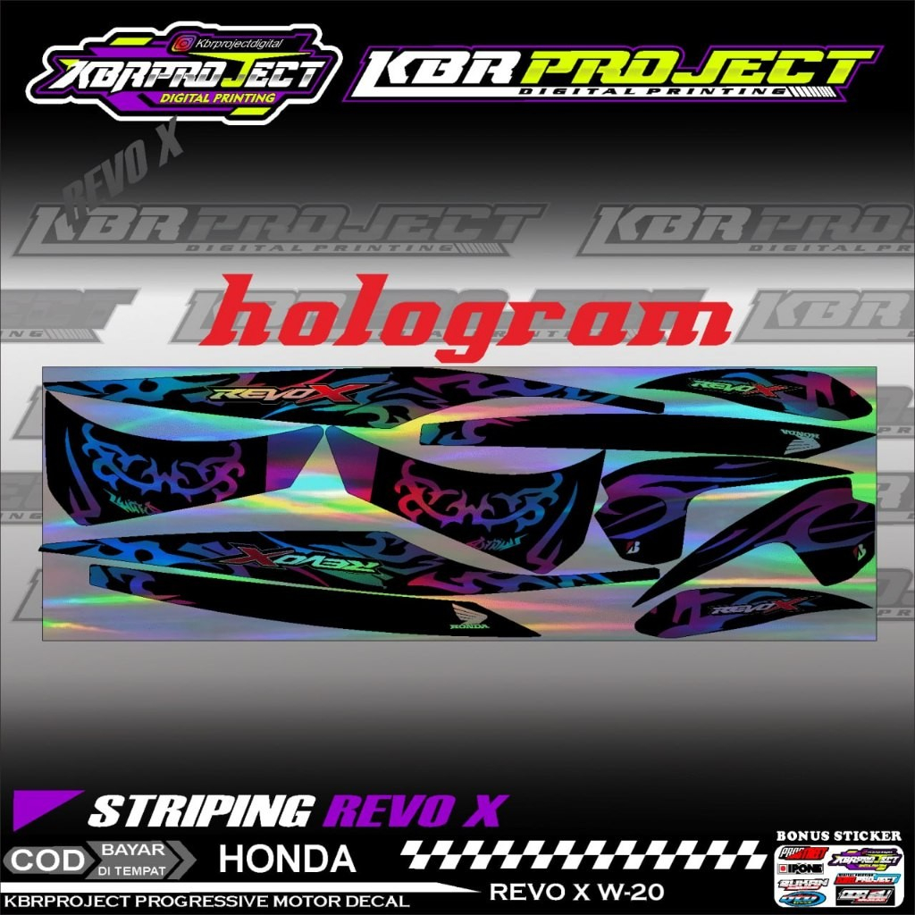 Revo X Stiker Striping Premium Motor Keren Lis Variasi Revo X Stiker Motor Honda Desain Racing W.21