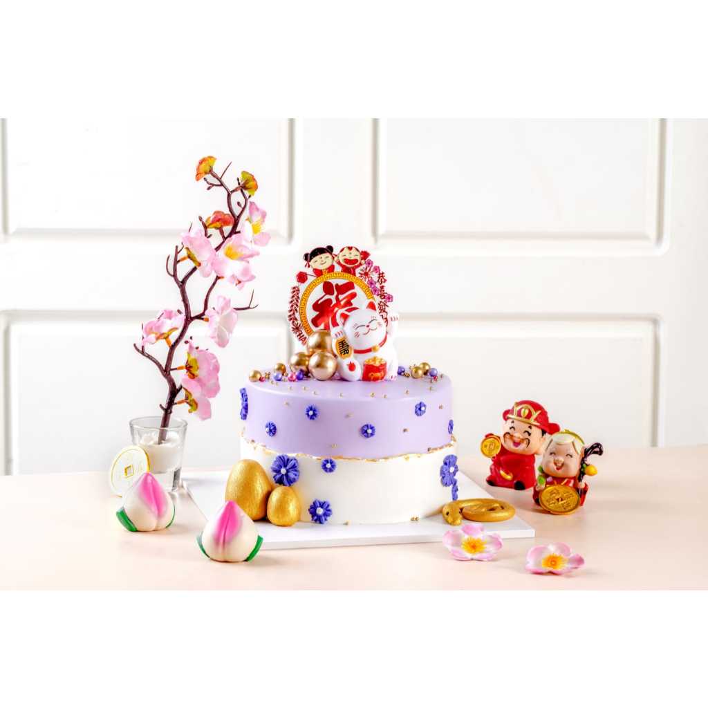 

CNY 2025/Lucky Cat Lunar Cake/Kue Imlek/Imlek/Hampers/Parcel