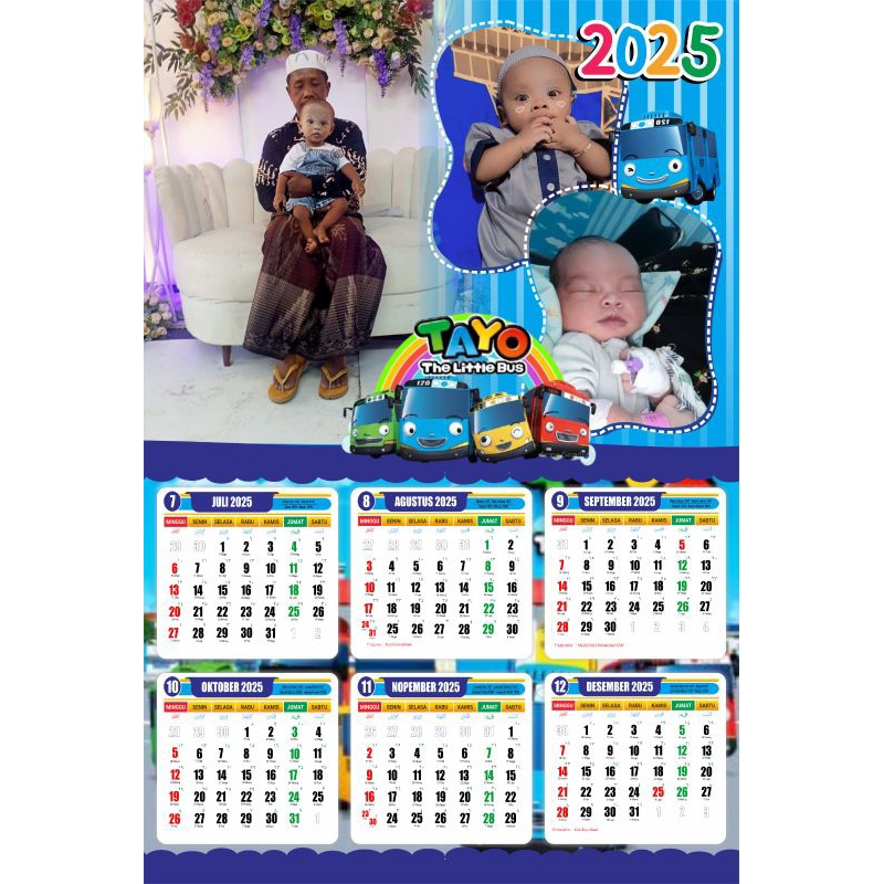 

KALENDER DINDING 2025 Custom 2LEMBAR