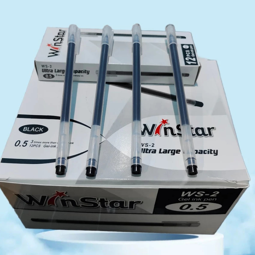 

BALLPOINT PULPEN GEL INK WINSTAR WS-2 0,5mm BOLPEN GEL MURAH HITAM