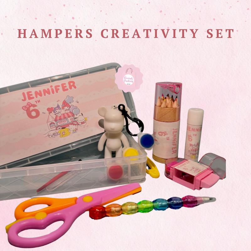 Hampers box creativity set/ hampers ulang tahun anak/ souvenir ulang tahun anak/ goodiebag ulang tah