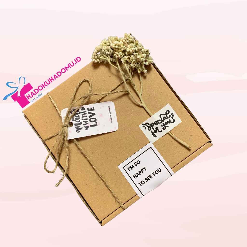 

BEST SELLER HAMPERS GIFT BOX RUSTIC PITA TALI RAMI AESTHETIC DUS SET HADIAH PREMIUM HITAM COKELAT BY