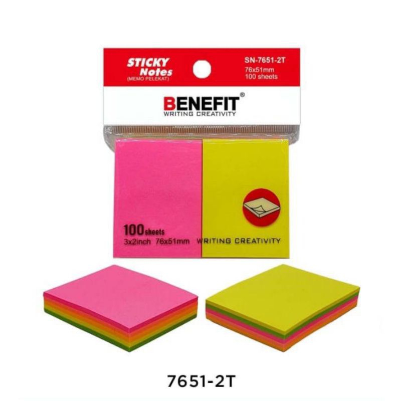 

Benefit Sticky Notes SN-7651-2T 76x51mm 100 Lembar