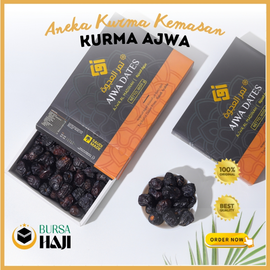 

Awaly Kurma Ajwa 1 Kg Premium Korma Nabi Original Madinah High Quality